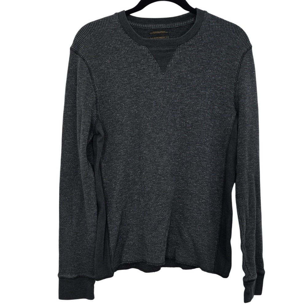 Lucky Brand Men's Charcoal Gray Long Sleeve Thermal Tee